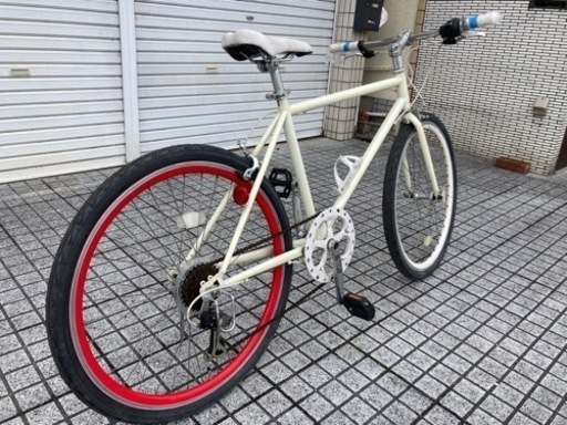 【クロスバイク】26インチ　6段変速付　スタイリッシュリム使用❗️前後タイヤ、チューブ新品❗️若林自転車　唐崎店　SALE中❗️