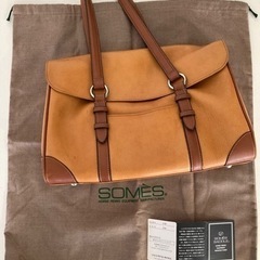 皇室御用達somesソメスサドル　ショルダーバッグ　本革　ライト...