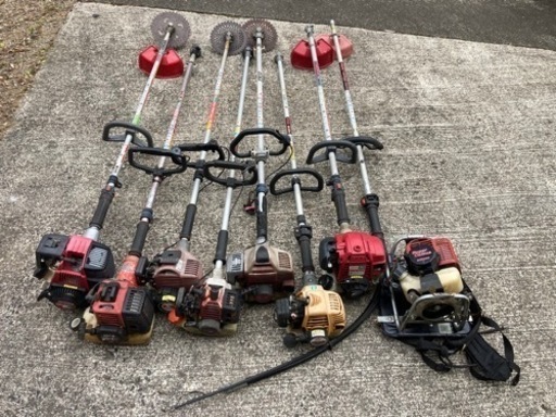 草刈機 9台 セット まとめ売り ジャンク 現状品 honda umk 422 425 kawasaki TH 26 TJ 27 RYOBI EKK 220 LA EK 20 kaaz KVR 260 briggs stratton ５００ SERIES １５８cc