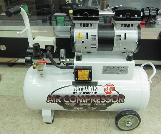 RETZ エアーコンプレッサー 30L 静音 RZ-S1030EFIC 中古