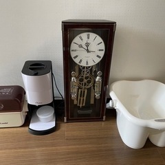 不用品 4点セット 電動かき氷機 電波時計 足湯 哺乳瓶消毒