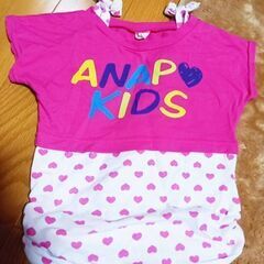 【もうすぐ処分】★ANAP★重ね着風肩リボンTシャツ★