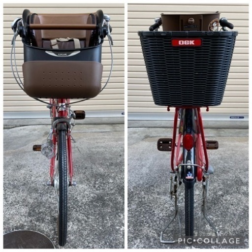 自転車　ママチャリ　前乗せ用チャイルドシート　後ろ乗せ用チャイルドシート