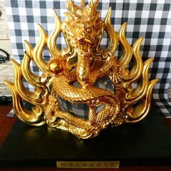 開運宝珠黄金炎龍　銀座トップアート作品　※難あり　修復できる人優先で