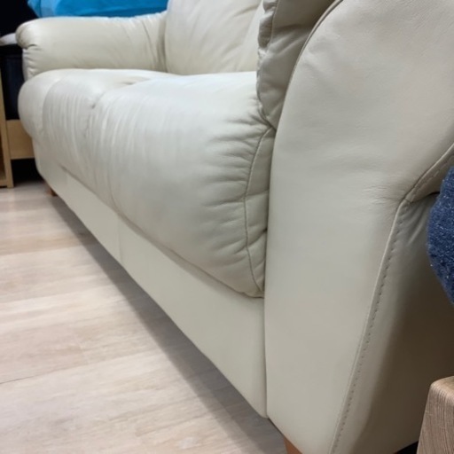 IDC 三人掛けソファー　レザー製　大塚家具