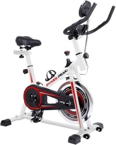 フィットネスバイク「オシャレWHITE 2色」スピンバイク 静音 トレーニングバイク ダイエット器具 PP-FITNESS シリーズ P-200