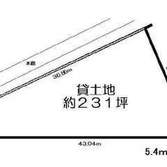 ★貸土地★  大阪府高槻市三箇牧　  231坪　#資材置き場　＃...