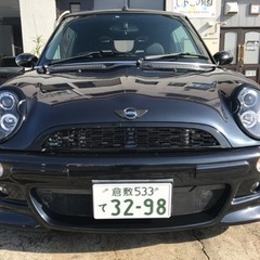 ミニクーパー　カブリオレ　ハーマンエアロ、車高調。