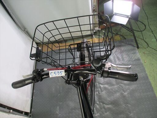 C535★12800円★整備済み 中古子供自転車 【ブリヂストン　シュライン　26インチ　黒　アルミフレーム　】 