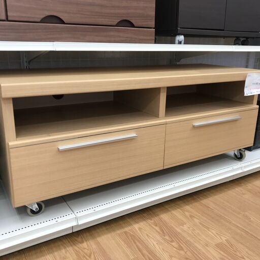 ★ジモティ割あり★  テレビ台 ナチュラル H48×W120×D45 クリーニング済み KJ1475