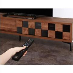 テレビ台175cm 75インチ対応 日本製 国産 簡易組立 格子柄 ウォルナットブラウン テレビ台175cm 75インチ対応 日本製 国産 簡易組立 格子柄