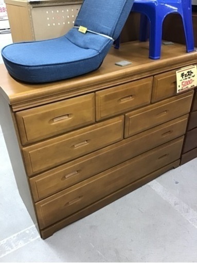 ●販売収納●チェスト　下2段レール付　中古品
