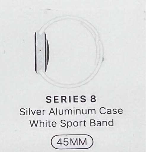 新品アップル Apple Apple Watch Series 8 （GPSモデル）- 45mmシルバーアルミニウムケースとホワイトス