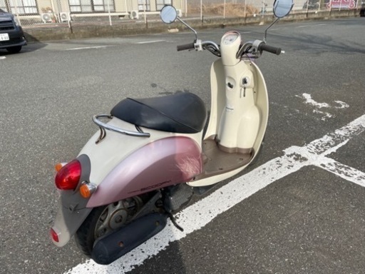 ホンダ クレアスクーピー AF55 ピンクホワイトツートン ミラーメッキ バッテリー新品