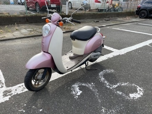 ホンダ クレアスクーピー AF55 ピンクホワイトツートン ミラーメッキ バッテリー新品