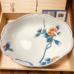 ●有田絵付磁器楕円盛皿の画像