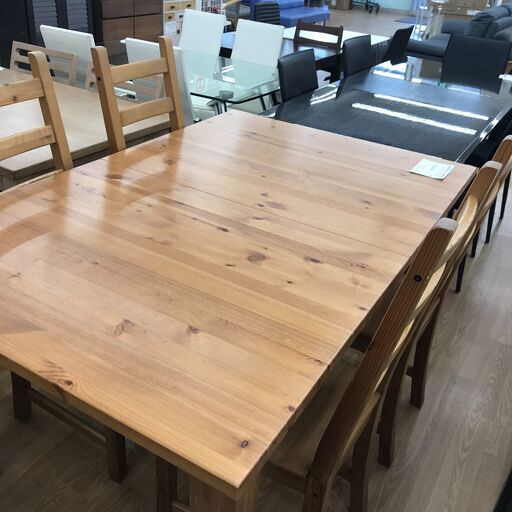★ジモティ割あり★  ダイニングセット ブラウン H75×W147×D95 クリーニング済み KJ1486