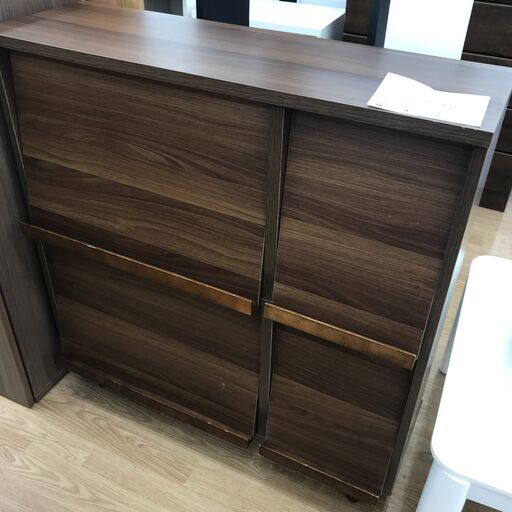 ★ジモティ割あり★  本棚 ダークブラウン H96×W90×D30 クリーニング済み KJ1487