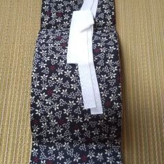 新品 作り帯 着物 浴衣用 しつけ付き 紺小花の画像