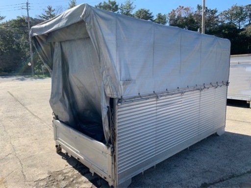 No.729  2ｔ 幌  車 アルミ 箱 バイク 倉庫 トラック コンテナ 米 保管庫 物置 DIY
