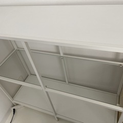 人気商品！ IKEA イケア☆ 棚/シェルフユニット（ホワイト） ガラス VITTSJO ヴィットショーの画像