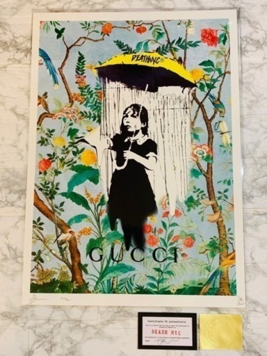 決まりました。売約済　DEATH NYC  世界限定100枚 グッチ　傘少女