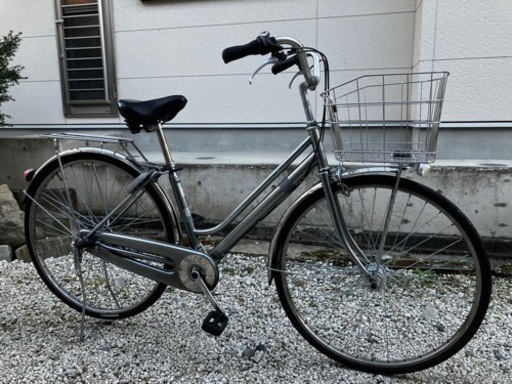 424、ママチャリ27インチ(シルバー)