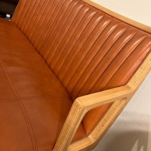 ケユカ　革張りベンチ　8万円