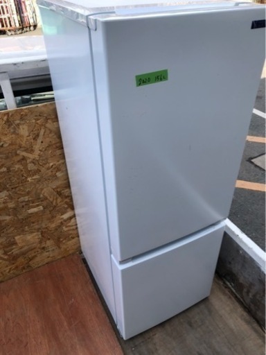 ５km以内配送無料　保証付き　2020年式　ヤマダ電機 2ドア冷蔵庫 (156L・右開き) ホワイト YRZF15G1