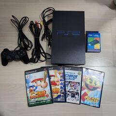 PS2 PlayStation2 プレステ2 本体 ソフト4枚セ...
