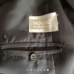 ウールロングコート　比翼仕立　黒　Ｍの画像