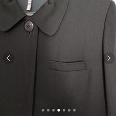 ウールロングコート　比翼仕立　黒　Ｍの画像