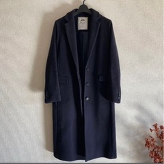 【お譲り先決定】チェスターコート　ネイビー