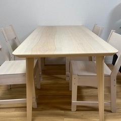 【決定済み】IKEAダイニングテーブルチェア4脚セットの画像