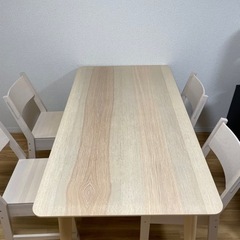 【決定済み】IKEAダイニングテーブルチェア4脚セットの画像