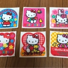 はってはがせるすべりどめ付(6枚入)  ハローキティ　お風呂シール　レトロ　希少の画像