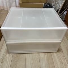 無印PP収納ケース・横ワイド・小・引き出し式✖️2個