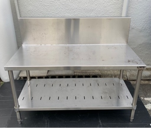 業務用 マルゼン コンロ台 作業台 調理台 1200×600×650+300 厨房機材 飲食店 キッチン 用品 居酒屋 飲食店 ガス台 バックガード付き 大阪