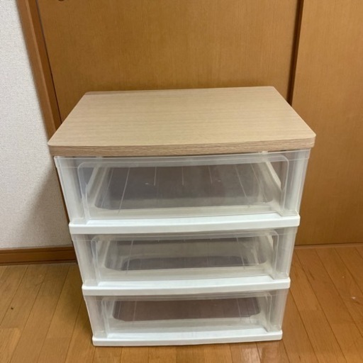 収容ケース　ナチュラル×ホワイト　2/24まで！