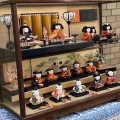 古い雛人形 15人揃 木目込み人形 ひな人形 親王雛三人官女三月