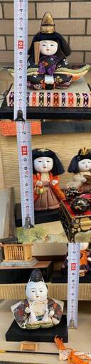 古い雛人形 15人揃 木目込み人形 ひな人形 親王雛三人官女三月飾り ガラスケース付 真多呂人形 日本人形 