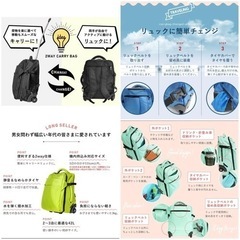 2WAY 機内持ち込み スーツケース キャリーバッグ リュック キャスター付きの画像