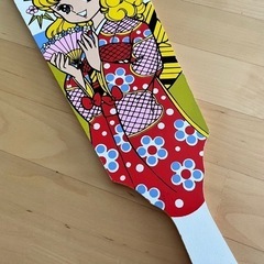 昭和レトロ 羽子板 木製一枚板 ★年代物ヴィンテージ品です★の画像
