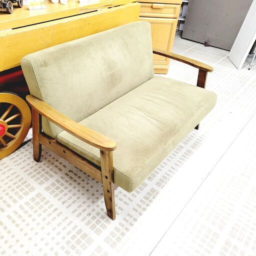 6/24【ジモティ特別価格】ノーチェ/NOCE ソファー 2人掛け グリーン 家具