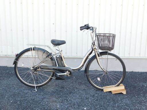 2016年モデル 子供乗せ対応! ヤマハ PAS ナチュラL PA26NL アッシュゴールド 8.7Ah 新品サドルに交換! 新品スイッチカバープレゼント! 車体&バッテリー極めて良好! 自582