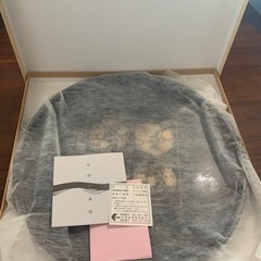 【値下げ500円→無料！】【新品・箱付き】会津塗丸盆 彩花 溜の画像