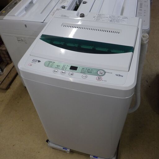 動作品 配達設置対応 ヤマダ 全自動電気洗濯機 4.5kg HerbRelax YWM-T45A1(W) 一カ月保証