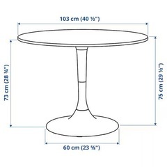 (sold) DOCKSTA ドクスタ IKEA イケア テーブル, ホワイト 103 cm の画像
