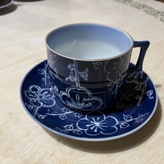コーヒカップ　５客セット　梅の柄の画像