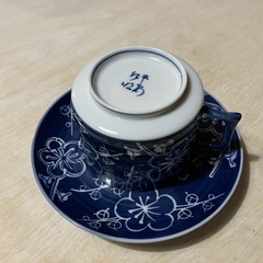 コーヒカップ　５客セット　梅の柄の画像